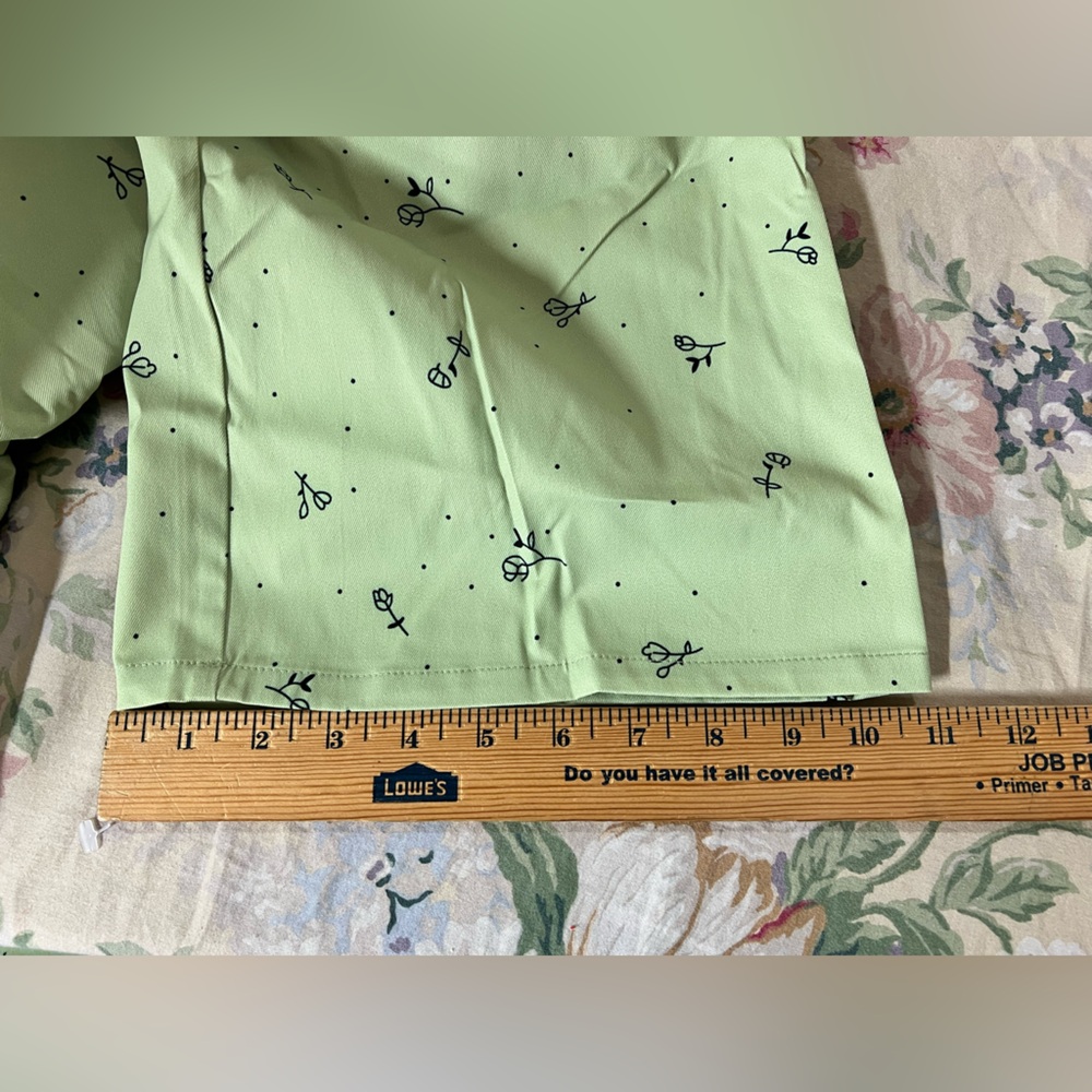 Cider Light Green Floral Trousers - Picture 8 of 11